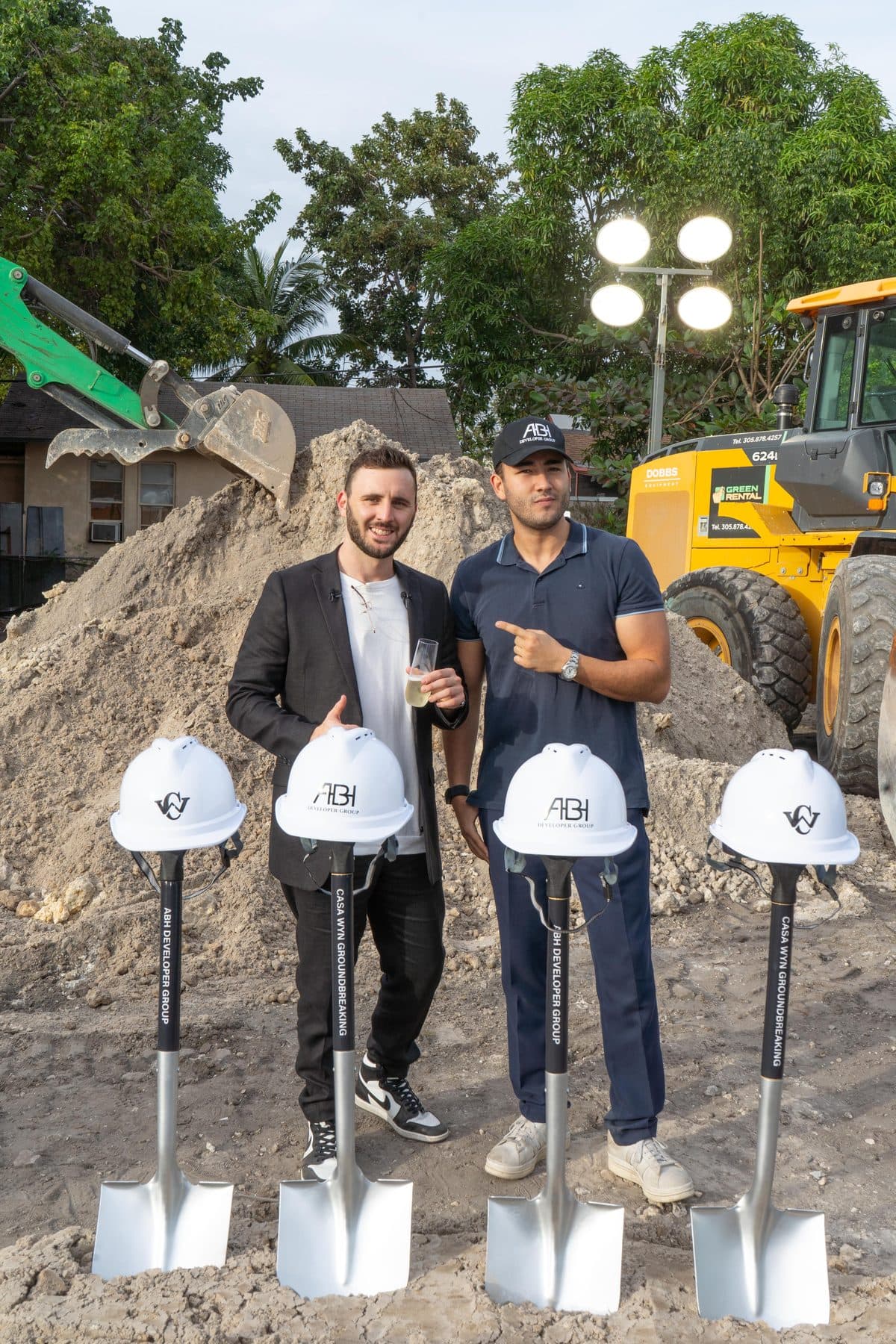 Carlos Doce on site at a groundbreaking