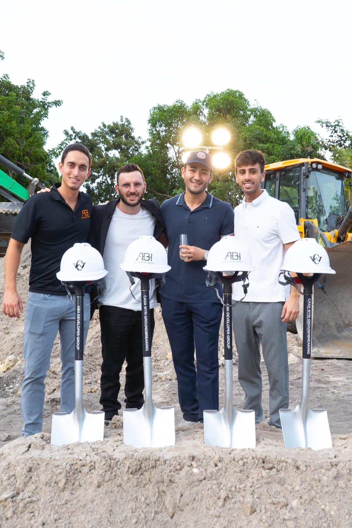 The development team at a groundbreaking ceremony