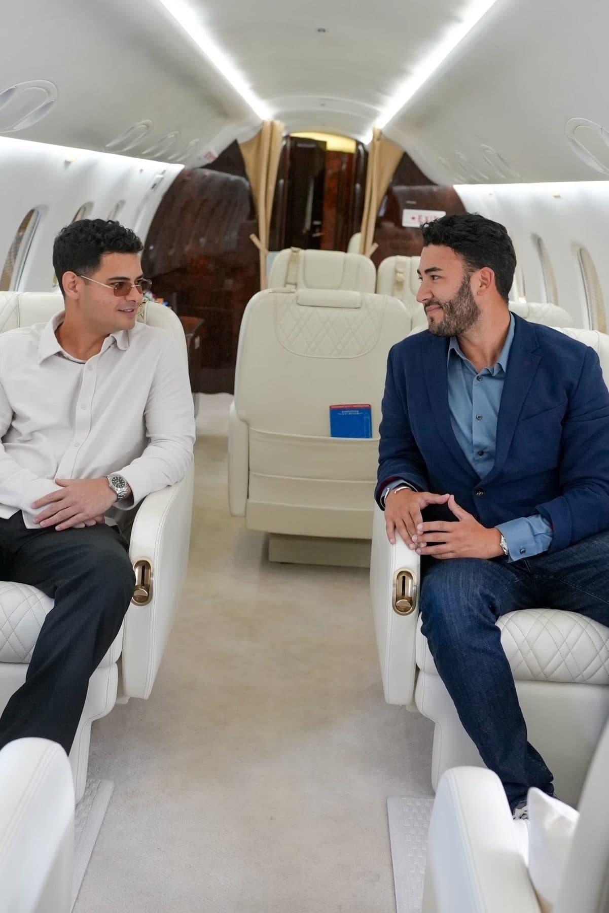 Carlos Doce aboard a private jet