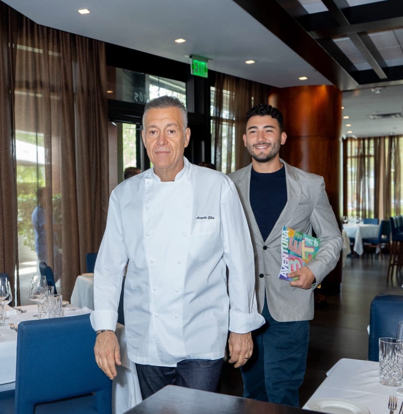 Carlos Doce with chef Angelo Elia