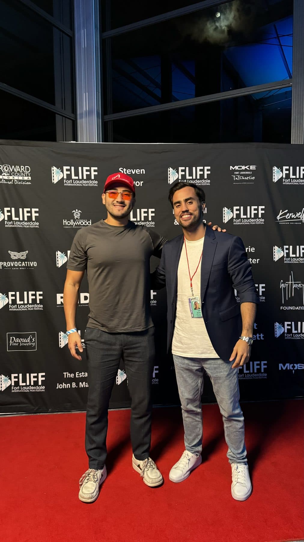 Carlos Doce on the red carpet at a film festival