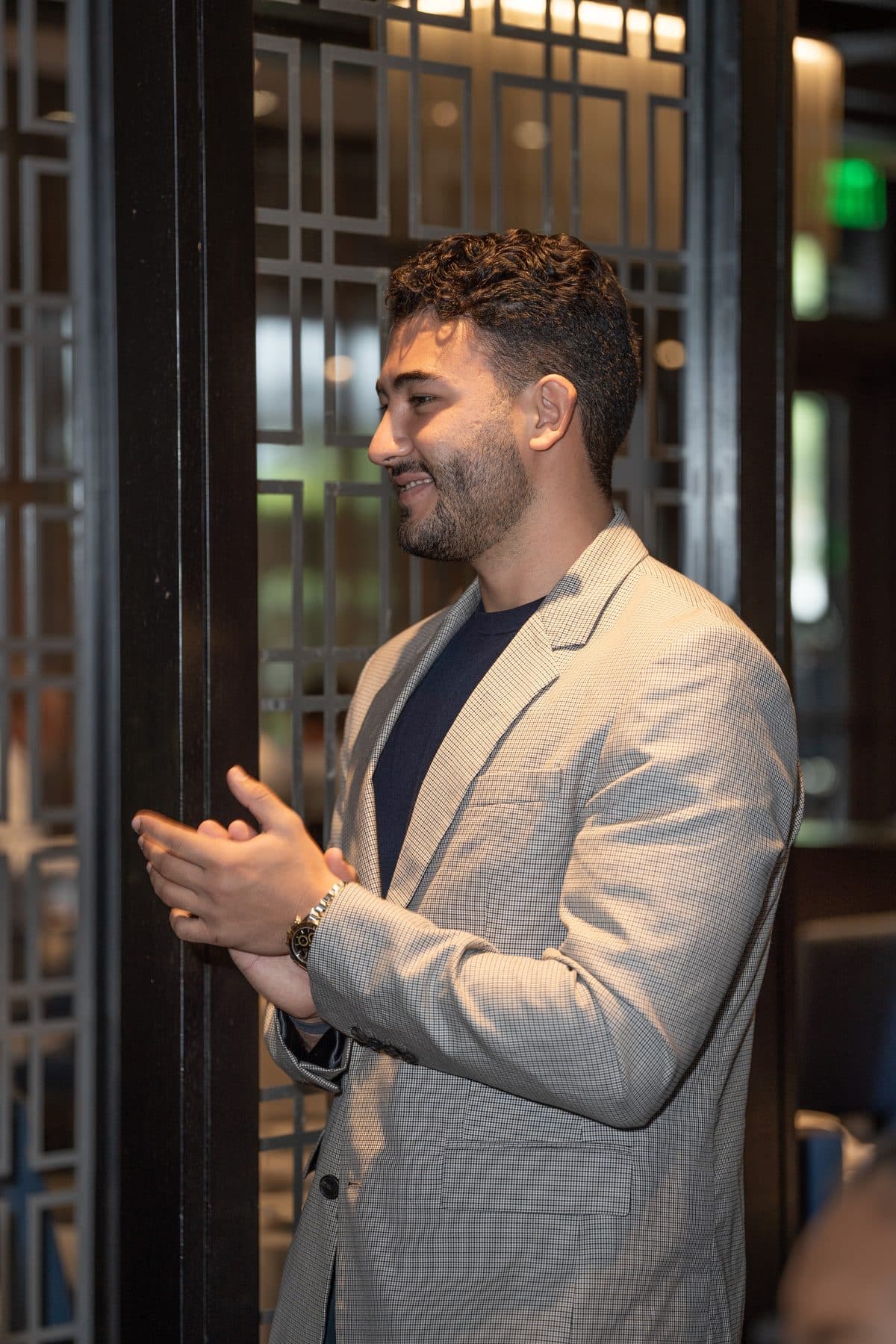 Carlos Doce at a restaurant opening